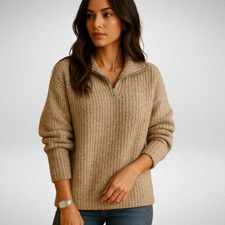 Sophie | Elegant Half-Zip Sweater