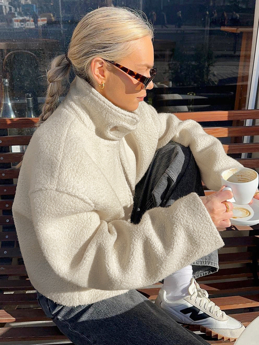 Kaida | Cozy Stand-Collar Fleece Jacked