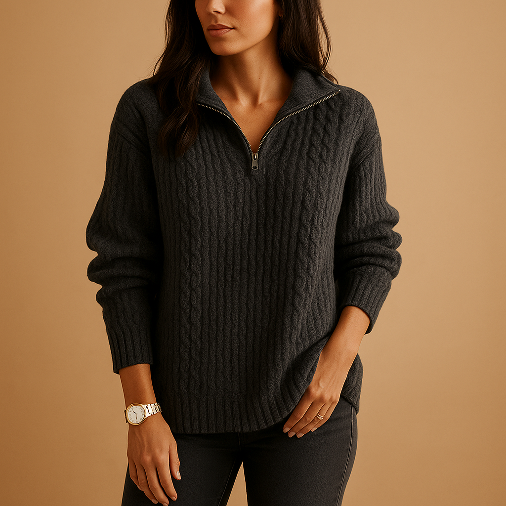 Sophie | Elegant Half-Zip Sweater