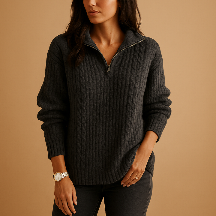 Sophie | Elegant Half-Zip Sweater
