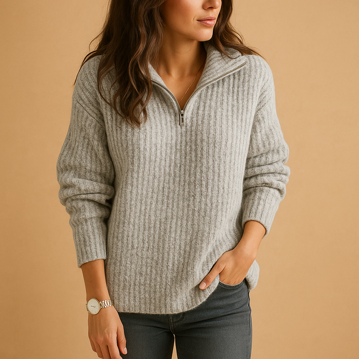 Sophie | Elegant Half-Zip Sweater