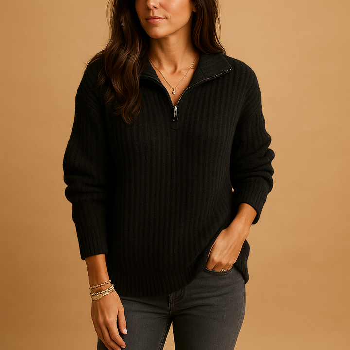 Sophie | Elegant Half-Zip Sweater