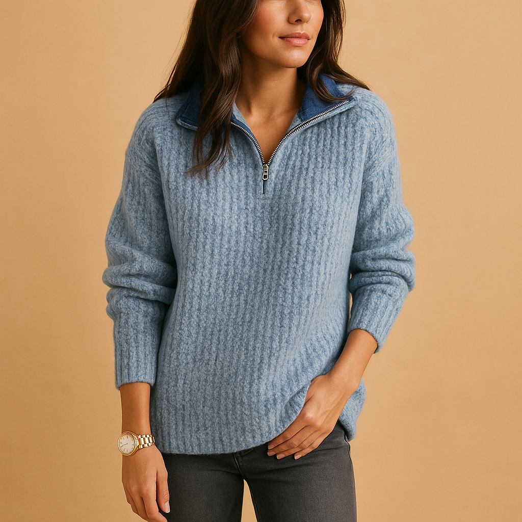 Sophie | Elegant Half-Zip Sweater