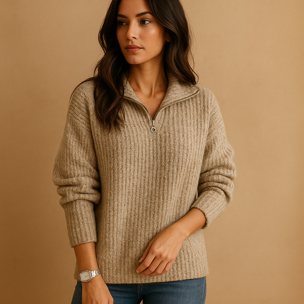 Sophie | Elegant Half-Zip Sweater