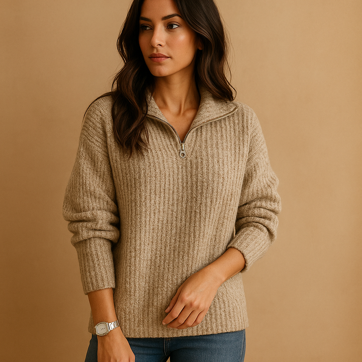 Sophie | Elegant Half-Zip Sweater